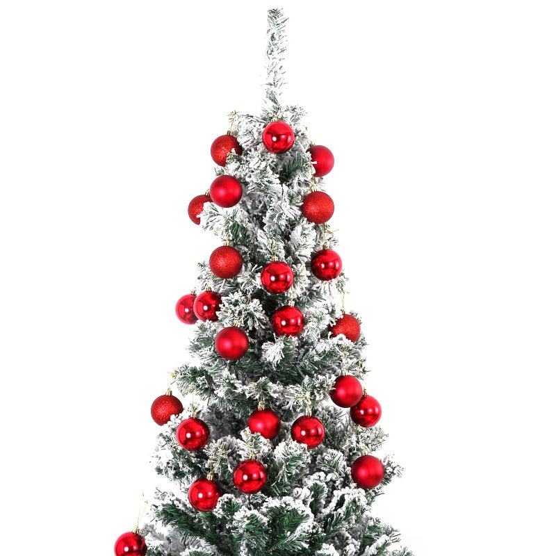 Emopeak 24Pcs Christmas Balls Ornaments for Xmas Christmas Tree - Shatterproof Christmas Tree Decorations Hanging Ball for Holiday Wedding Party Decoration (Red, 2.5"-6.2CM) - Image 5